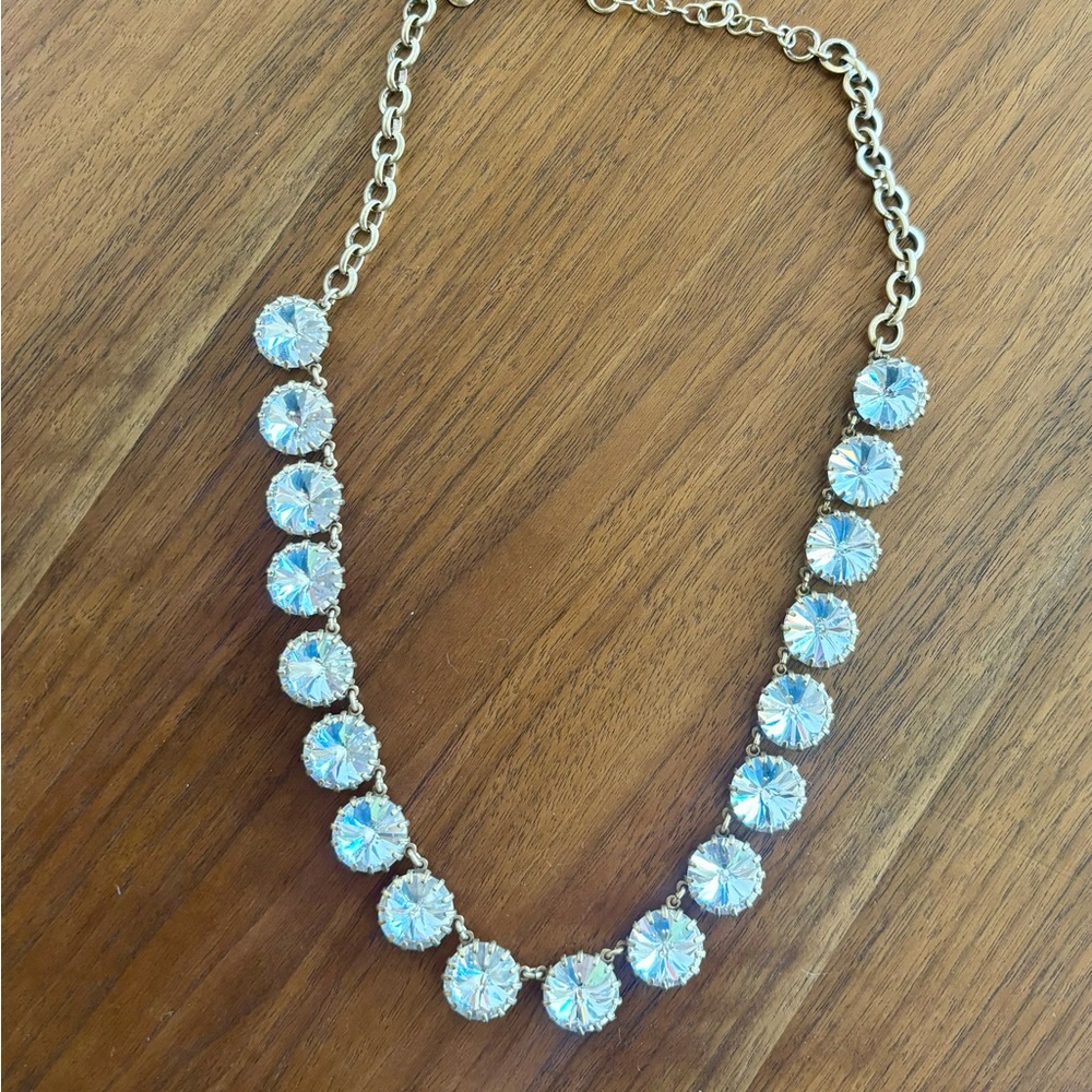 J Crew Statement Necklace Gold 21 inch GUC